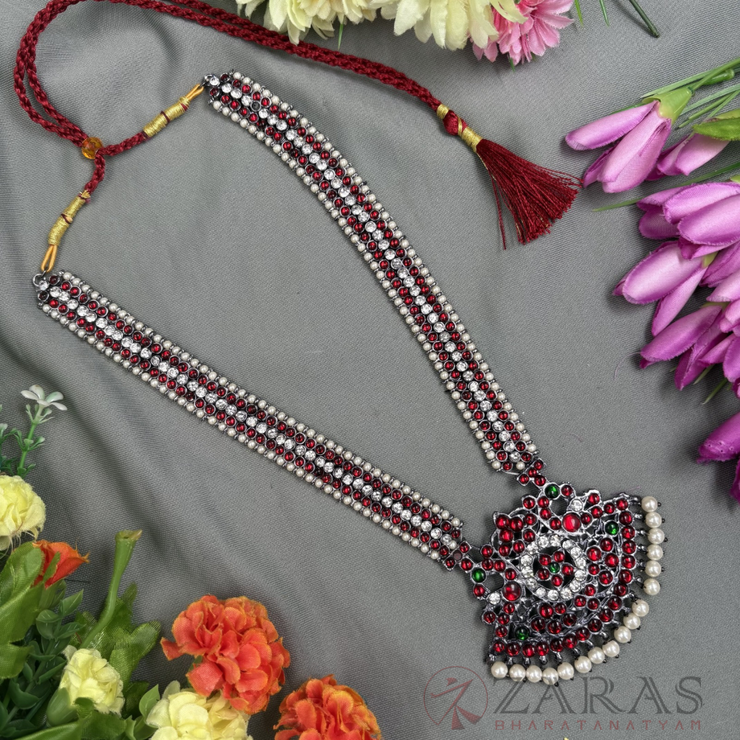 Bharatanatyam Dance Jewellery Black - Sow & Padak RG Kemp Beads Haaram image 0
