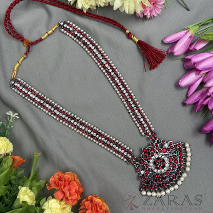 Bharatanatyam Dance Jewellery Black - Sow & Padak RG Kemp Beads Haaram image 0