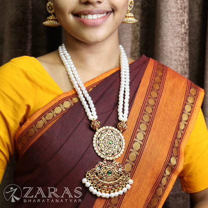 Bharatanatyam Dance Jewellery - Haaram Beads Mala 2L Ro Pendentive image 0