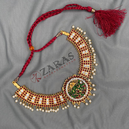Bharatanatyam Dance Jewellery - Necklace Kemp Nataraj CS GR image 3