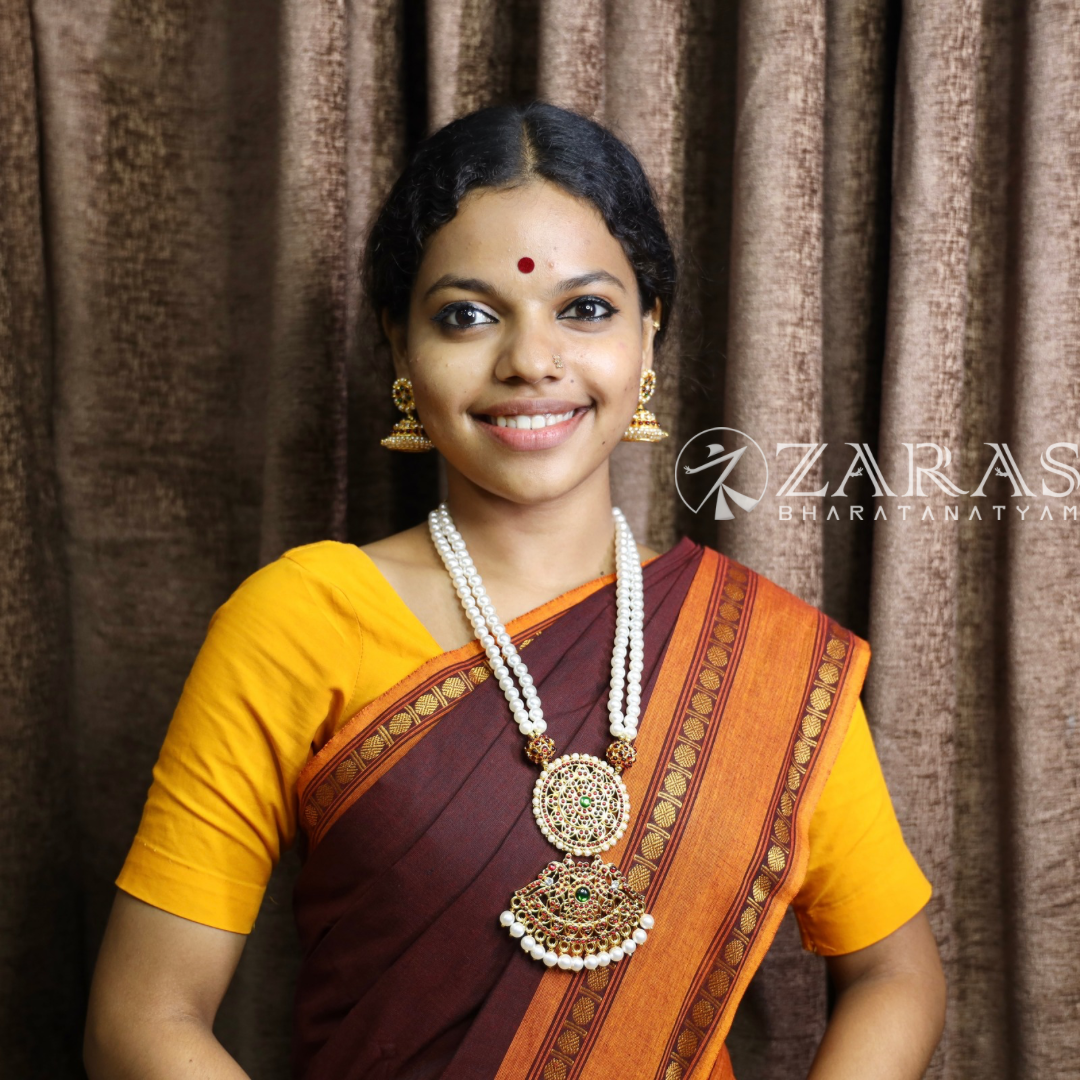 Bharatanatyam Dance Jewellery - Haaram Beads Mala 2L Ro Pendentive image 1