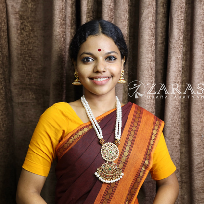 Bharatanatyam Dance Jewellery - Haaram Beads Mala 2L Ro Pendentive image 1