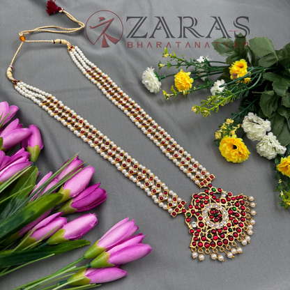 Bharatanatyam Dance Jewellery - Haaram V & Padak Beads RG Kemp image 1