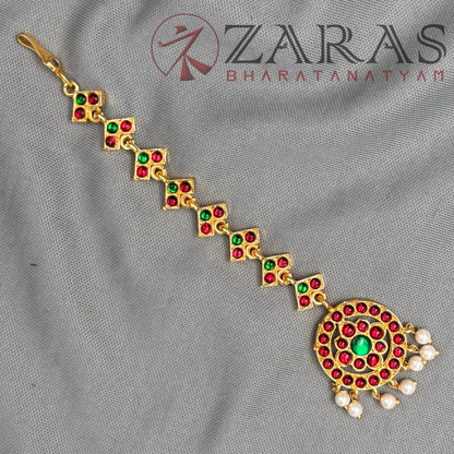 Bharatanatyam Dance Jewellery - V Round RG Kemp Netti Chutti image 2