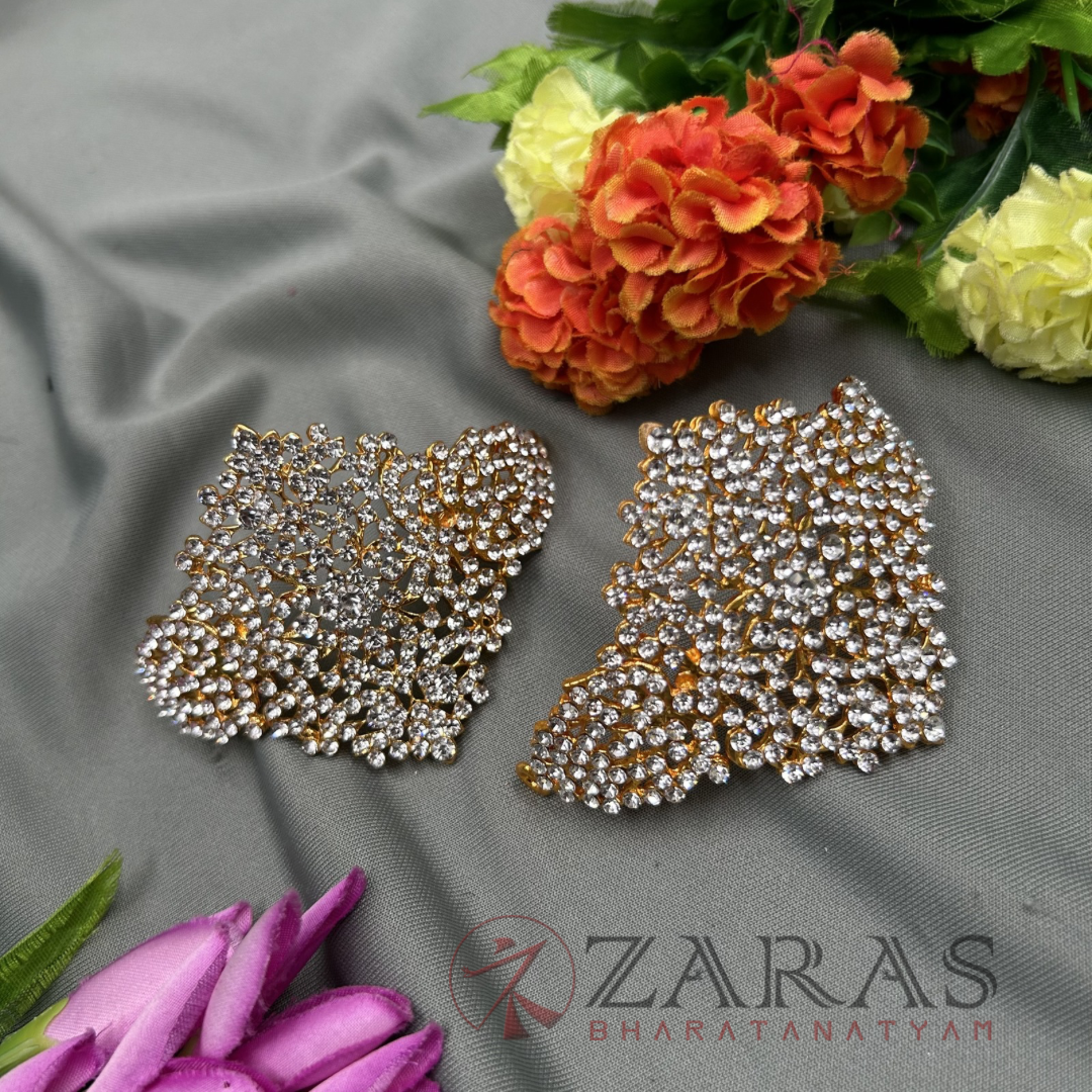 Bharatanatyam Dance Jewellery - Dia white Stone Vangi / Baaju Bandh image 1