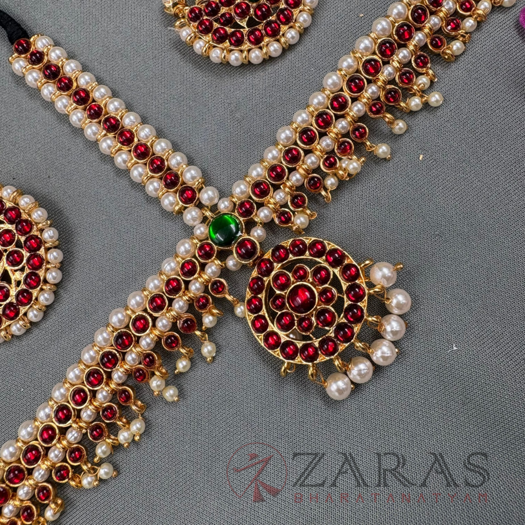 Bharatanatyam Dance Jewellery - Headset Balls RG Kemp Beads CS image 1