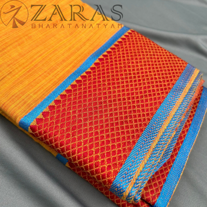 Bharatanatyam Dance Practice Saree - M Yellow R Gopuram Border image 1