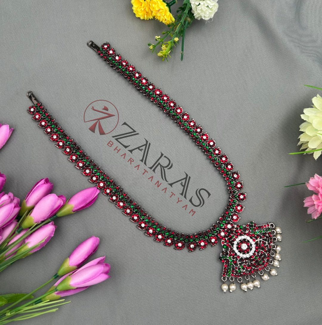 Bharatanatyam Dance Jewellery Black - Haaram RG Kemp CS Manga Design image 2