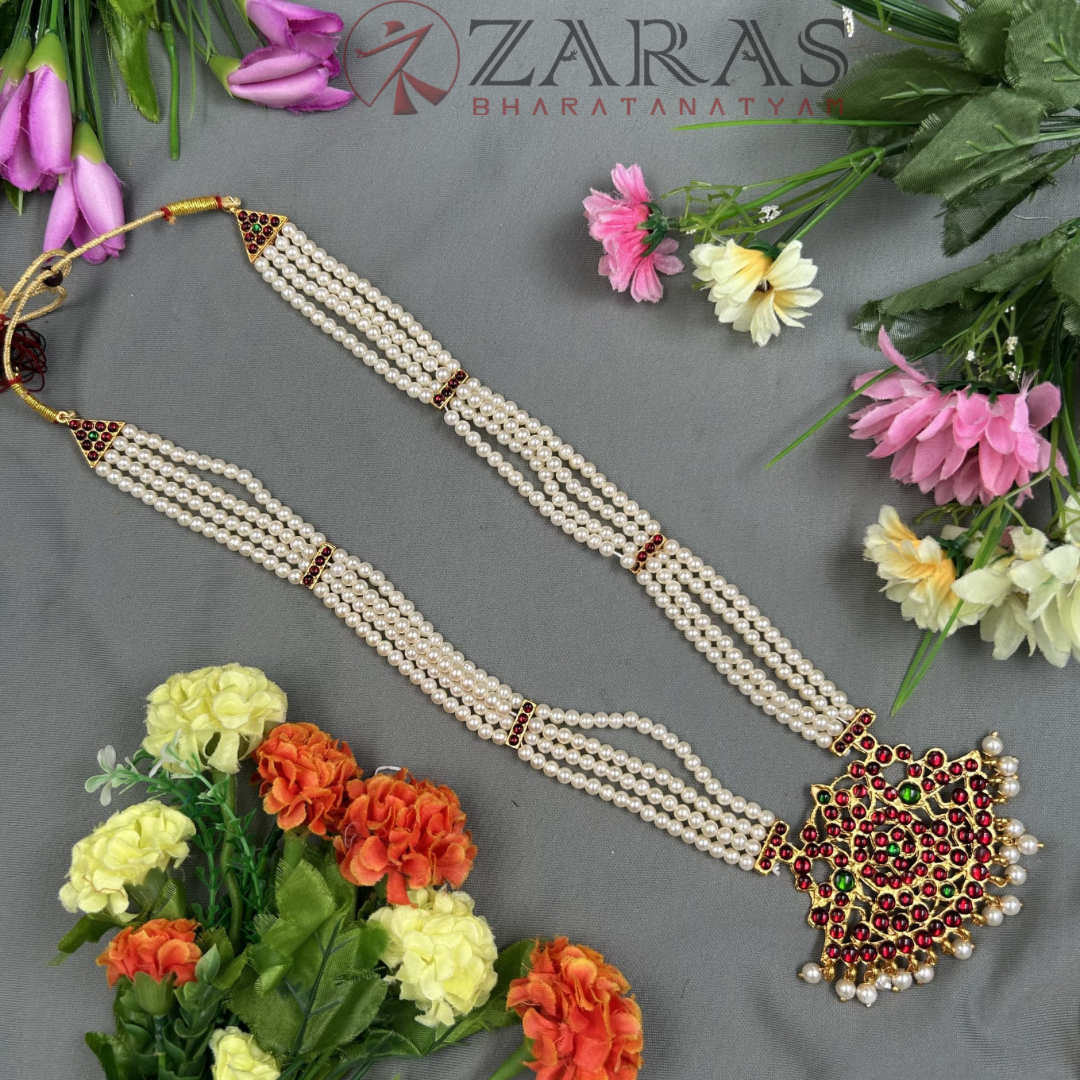 Bharatanatyam Dance Jewellery - Haaram Patak Design RG Kemp 4L image 0