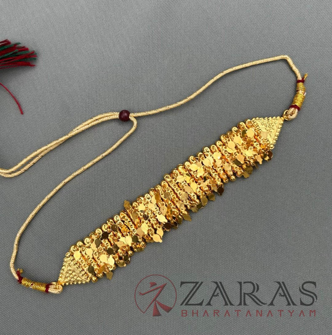 Bharatanatyam Dance Jewellery - Necklace Full Gold Choker Type image 0