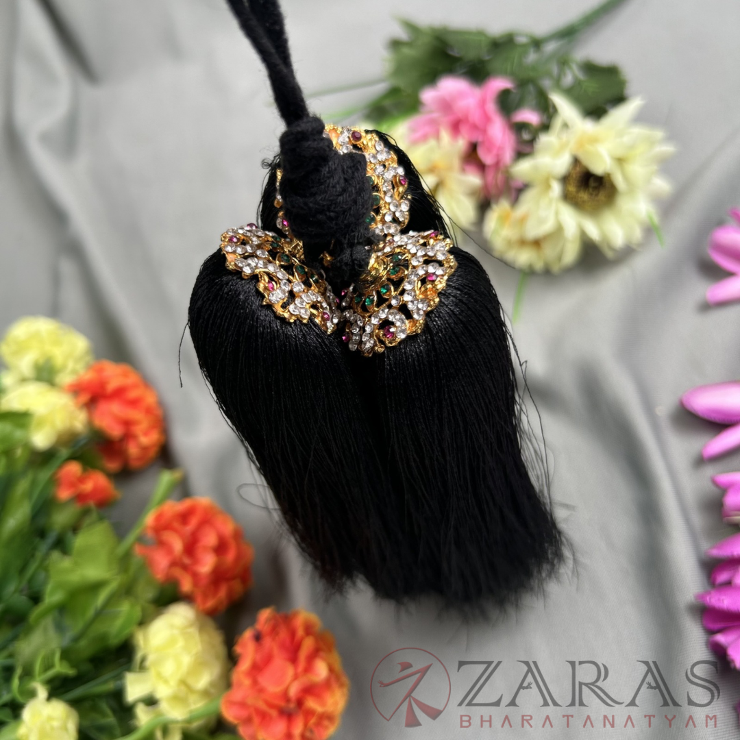 Bharatanatyam Dance Jewellery - Stone Kunjalam Hair Type image 2