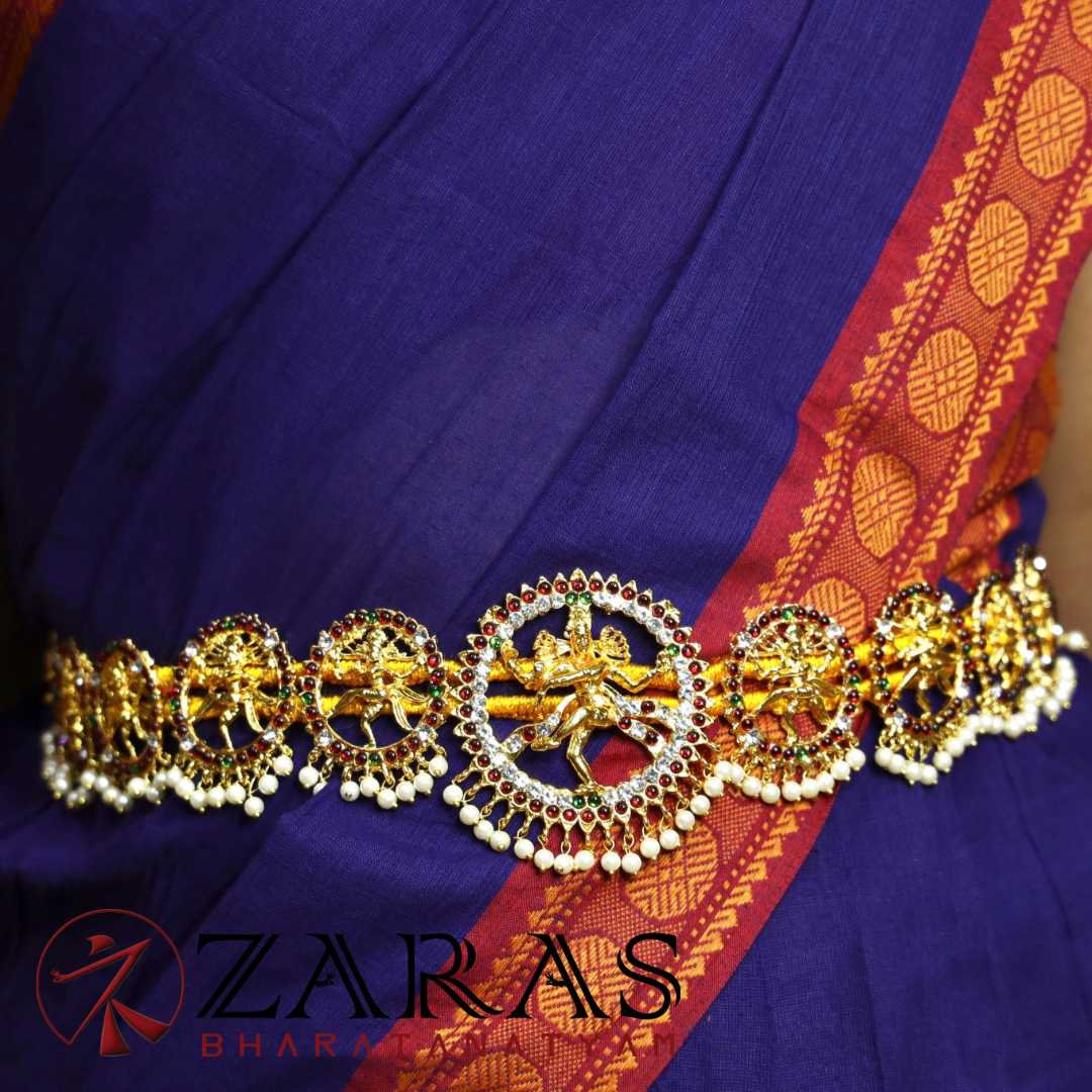 Bharatanatyam Dance Jewellery - Full Nadaraj Hip Belt RG CS Kemp (Ottiyanam) image 0