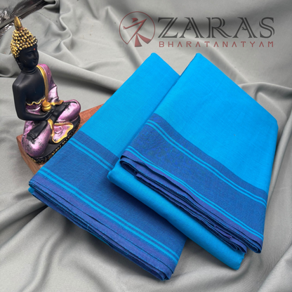 Bharatanatyam Dance Practice Saree - L Blue With Vio Bl Plain Border image 2