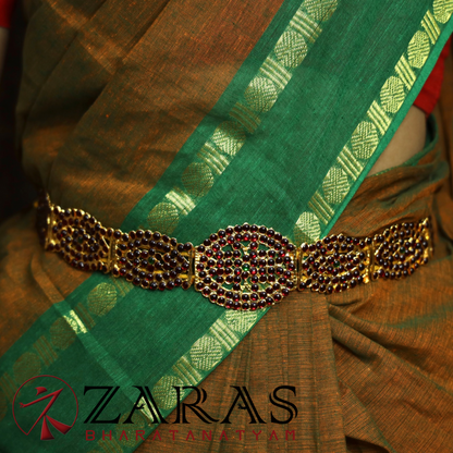 Bharatanatyam Dance Jewellery - RG BC Hip Belt Kemp (Ottiyanam) image 0
