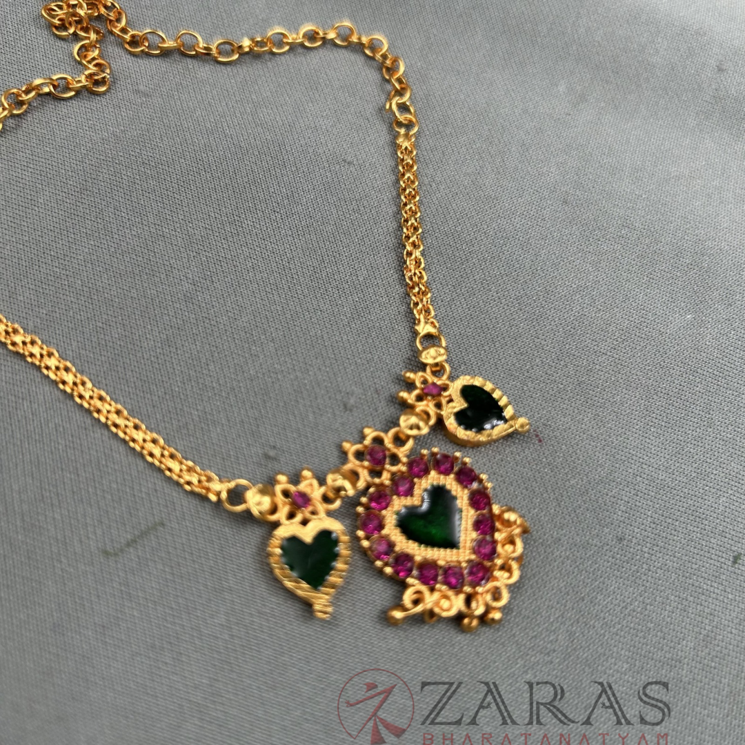 Bharatanatyam Dance Jewellery - Necklace Flower RG Kemp Enamel Kemp Kids image 2