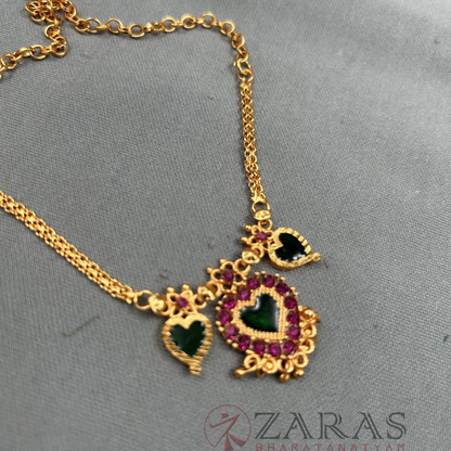 Bharatanatyam Dance Jewellery - Necklace Flower RG Kemp Enamel Kemp Kids image 2