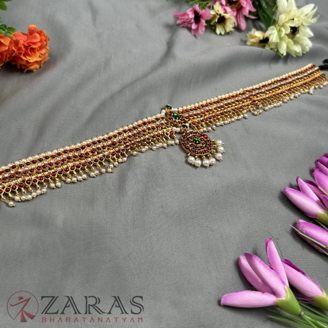 Bharatanatyam Dance Jewellery - Sow Round Hip Belt RG CS Kemp (Ottiyanam) image 1