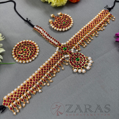 Bharatanatyam Dance Jewellery - Headset Round V RG Kemp Beads CS image 1
