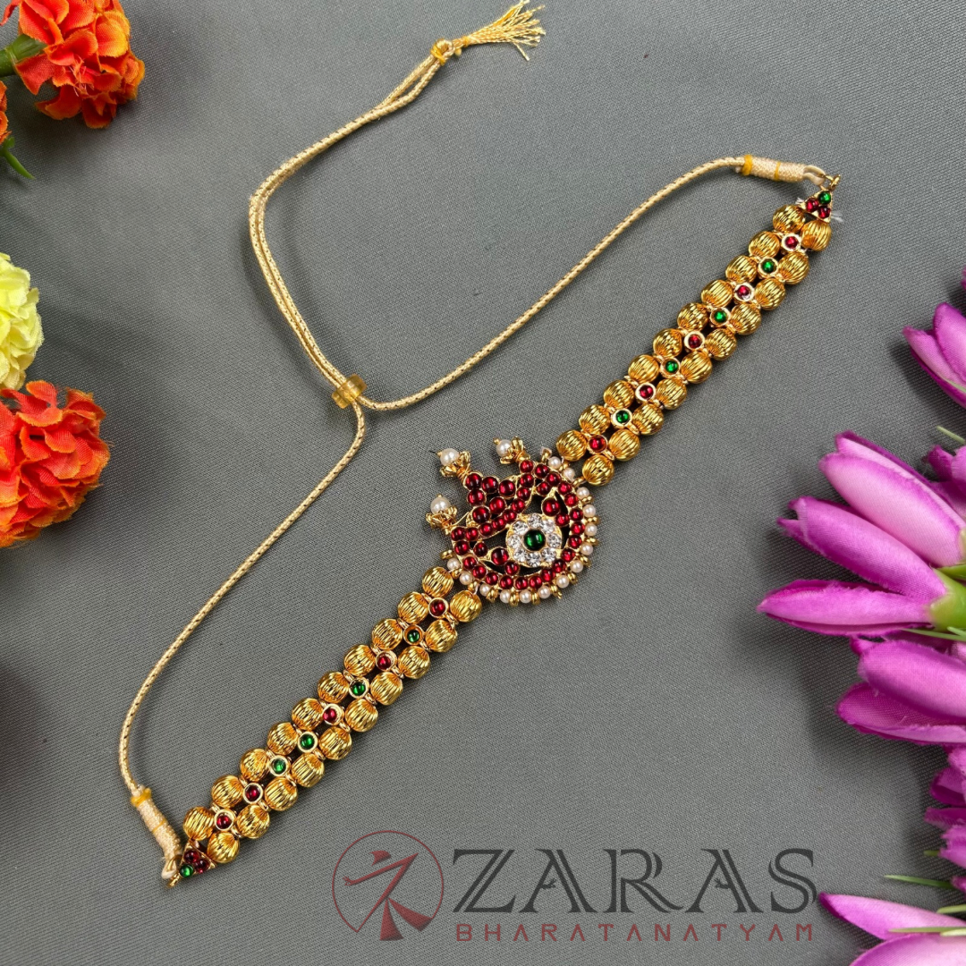 Bharatanatyam Dance Jewellery - 2L Balls Moon Necklace RG Kemp Choker Type image 0