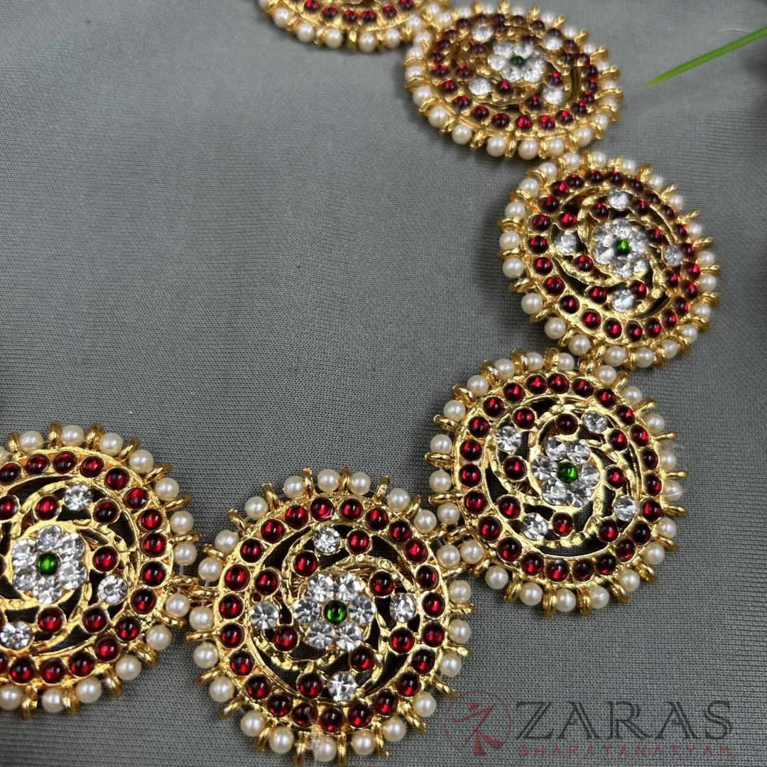 Bharatanatyam Dance Jewellery - Necklace RG Kemp Sun Design image 2