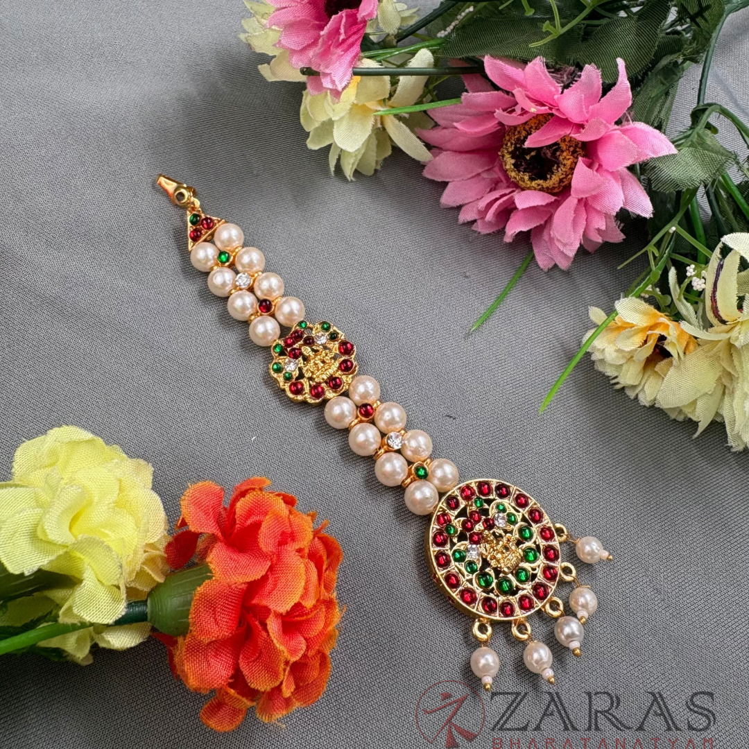 Bharatanatyam Dance Jewellery - 2L Balls Thilagam Lakshmi RG Kemp Netti Chutti image 1