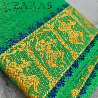 Bharatanatyam Dance Practice Saree - L Green Doll Border image 1