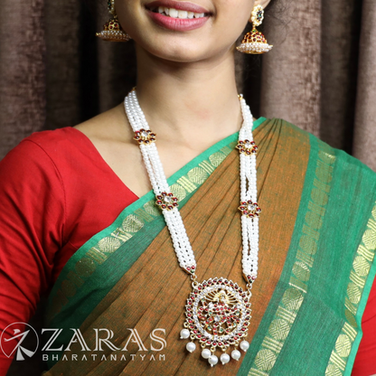 Bharatanatyam Dance Jewellery - Nadaraj 3 Lines Beads FL RG Kemp CS image 0