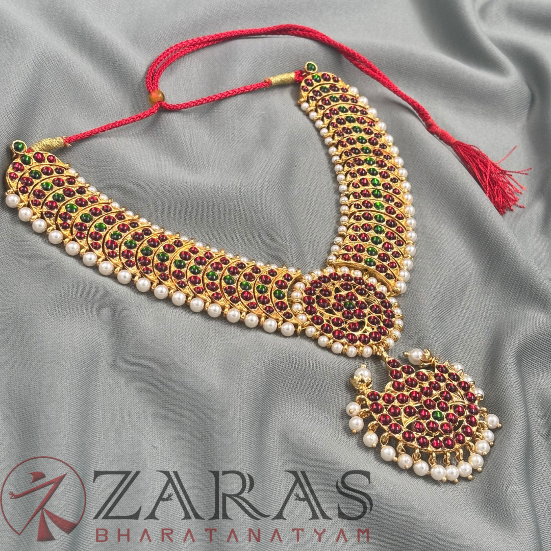 Bharatanatyam Dance Jewellery - Necklace Sun & Moon 5LP Design RG Kemp image 3