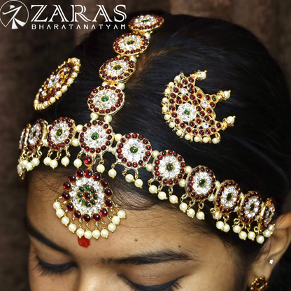 Bharatanatyam Dance Jewellery - Headset F Round Design CS Kemp image 0