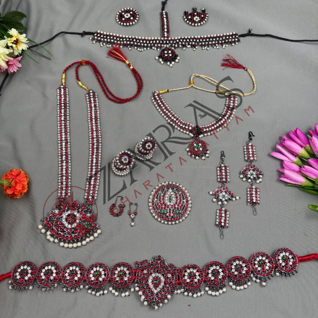 Bharatanatyam Dance Jewellery Black - Sow Full Set Kemp Balls RGSl image 0