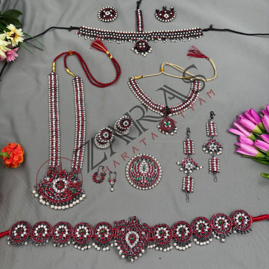 Bharatanatyam Dance Jewellery Black - Sow Full Set Kemp Balls RGSl image 0