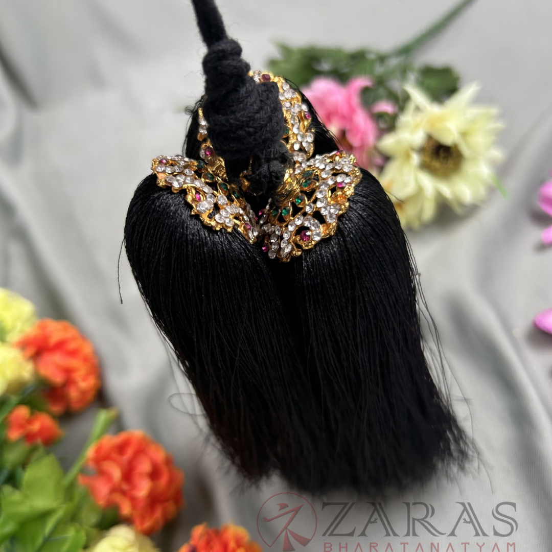Bharatanatyam Dance Jewellery - Stone Kunjalam Hair Type image 1