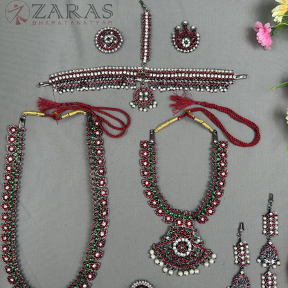 Bharatanatyam Dance Black Jewellery - Manga Full Set Kemp RGS (3mm) image 1