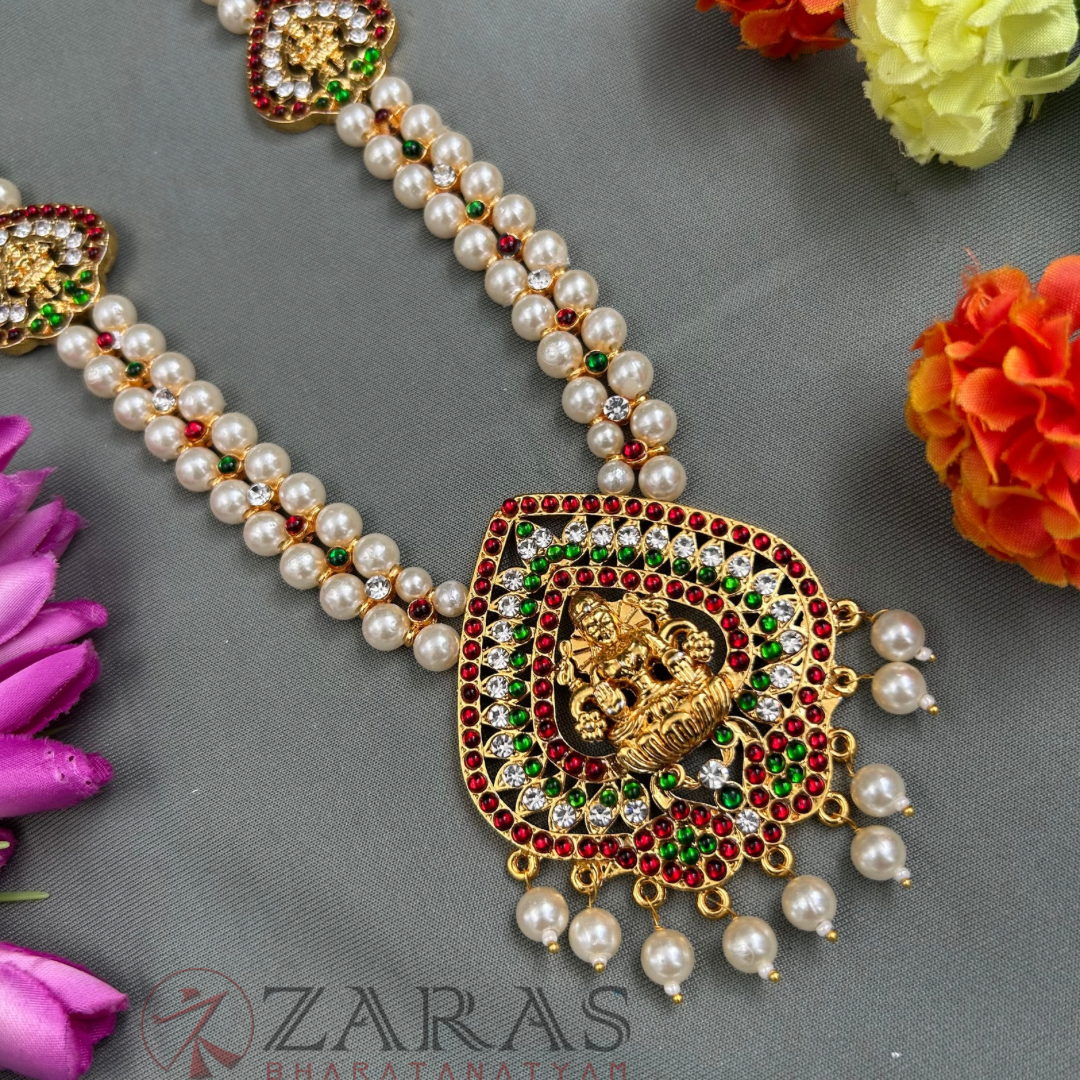 Bharatanatyam Dance Jewellery - 2L Balls T Lakshmi RG Kemp Maalai / Haaram image 2