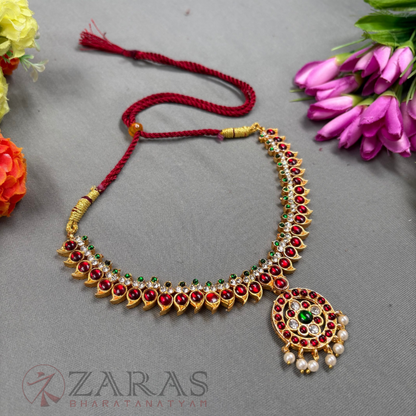 Bharatanatyam Dance Jewellery Necklace - Round Manga RG Kemp CS Beads image 0