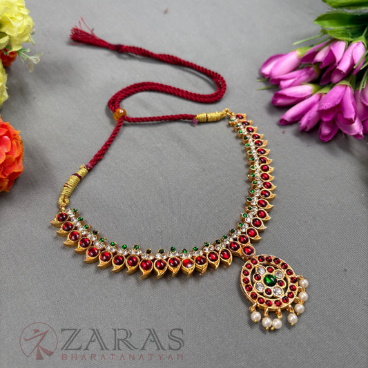 Bharatanatyam Dance Jewellery Necklace - Round Manga RG Kemp CS Beads image 0