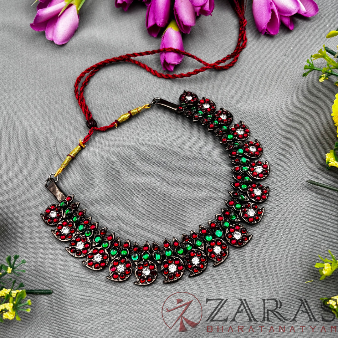 Bharatanatyam Dance Jewellery Black - Necklace Manga Design RG Kemp CS image 1