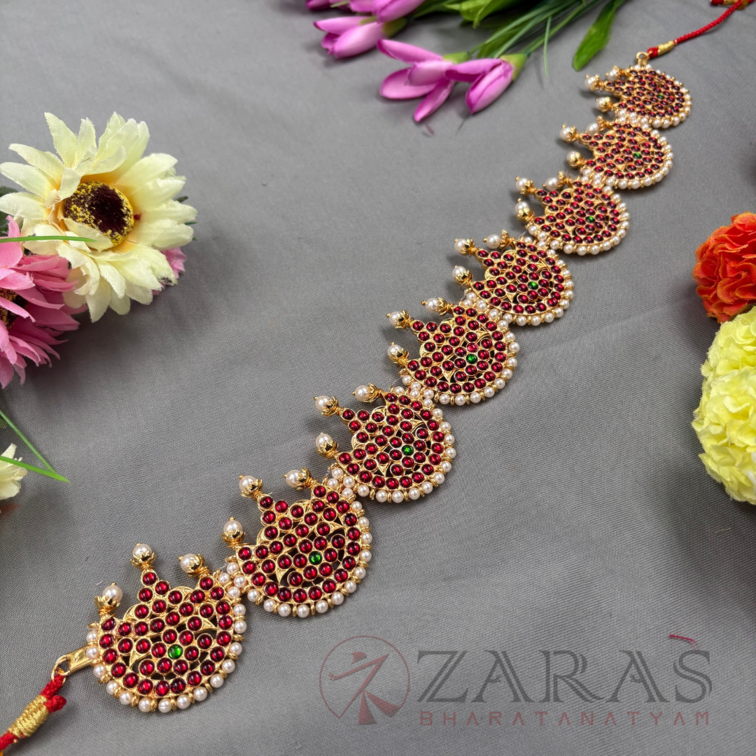 Bharatanatyam Dance Jewellery - Moon Hip Belt RG Kemp (Ottiyanam) image 1