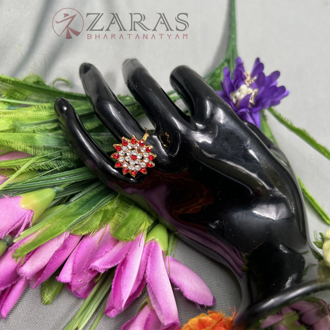 Bharatanatyam Dance Jewellery - Finger Ring WR Stone (Adjustable) image 0