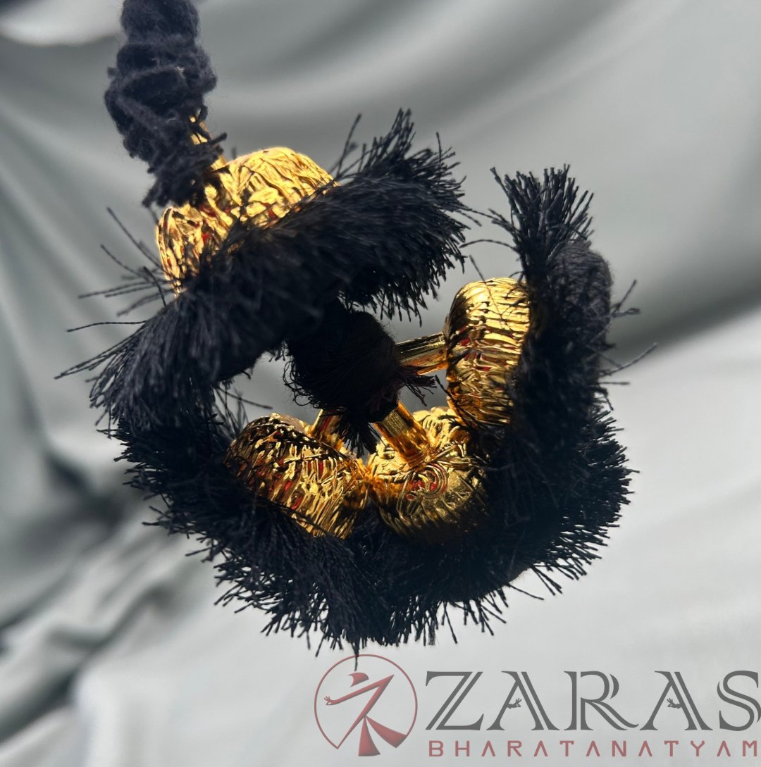 Bharatanatyam Dance Jewellery - Gold Kunjalam 3 Line Hair Type image 0