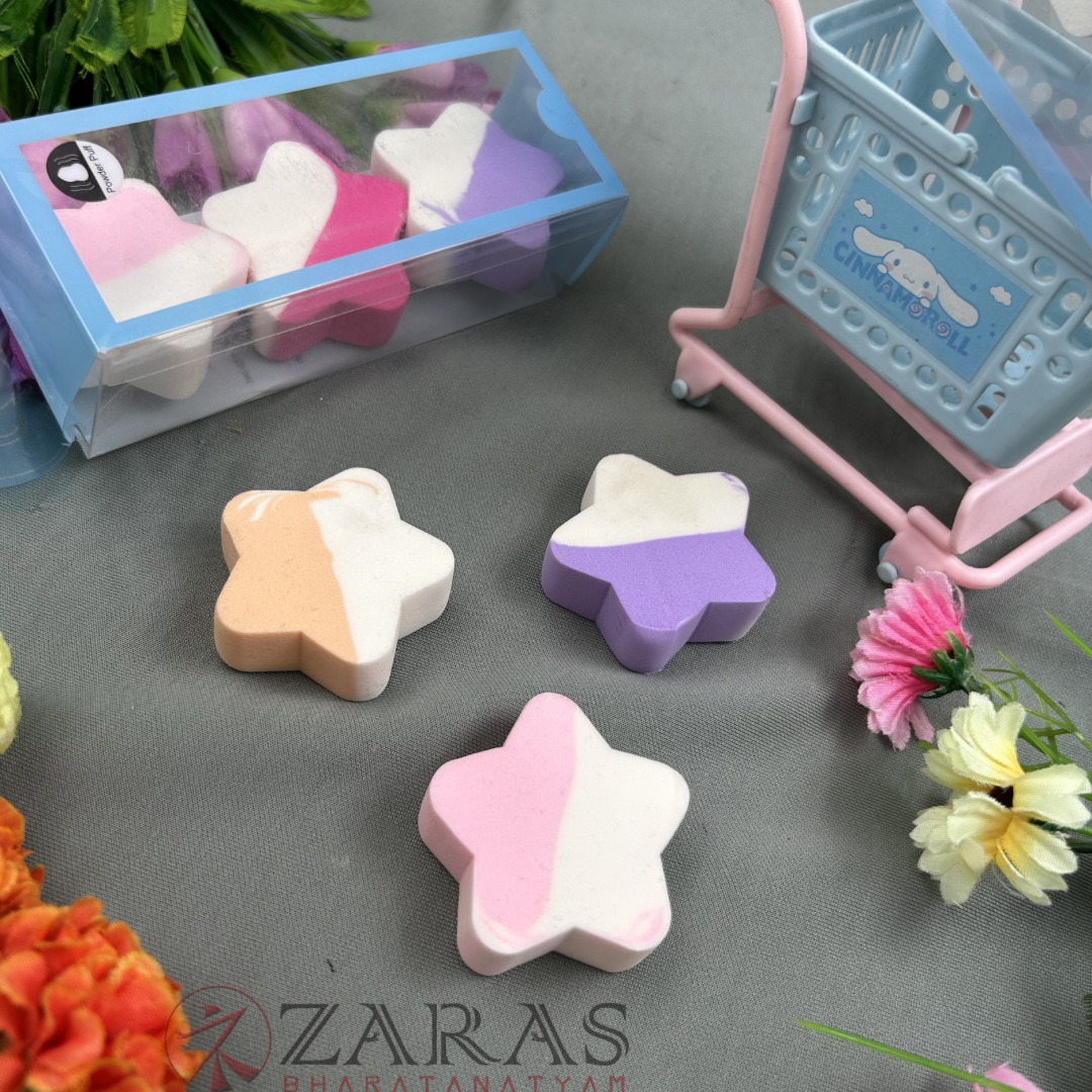 Bharatanatyam Dance Makeup Products - Powder Puff Sponge (Set of 3 Pcs) image 2
