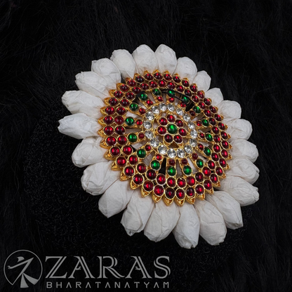 Bharatanatyam Dance Jewellery - Rakodi Flower Sharp RG Kemp With Paper Ring image 1