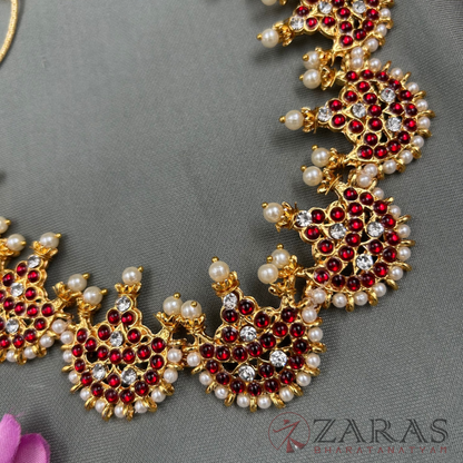Bharatanatyam Dance Jewellery - Moon Necklace RG Kemp Beads ST image 0