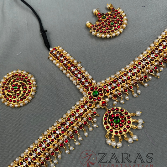 Bharatanatyam Dance Jewellery - Headset D Manga RG Kemp Beads CS Me image 0