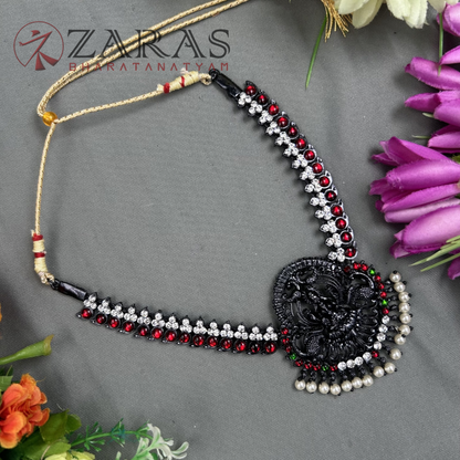 Bharatanatyam Dance Jewellery Black Necklace - S Manga RG Kemp Beads image 0
