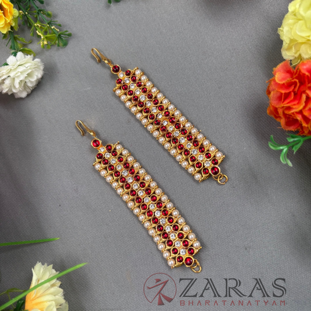 Bharatanatyam Dance Jewellery Maatal - D Leaf RG Kemp CS Pearls image 0