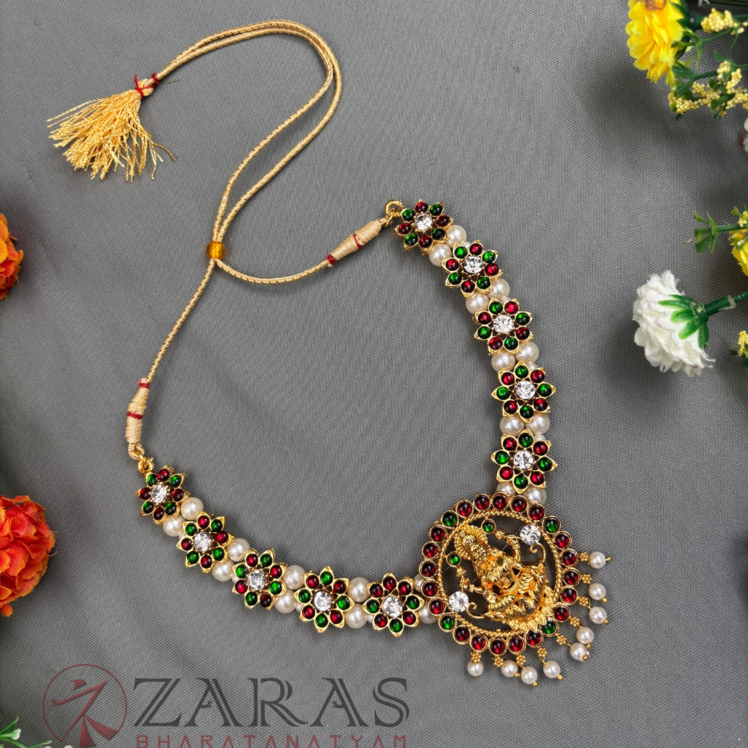 Bharatanatyam Dance Jewellery - Necklace Flower Lakshmi RG Kemp image 0