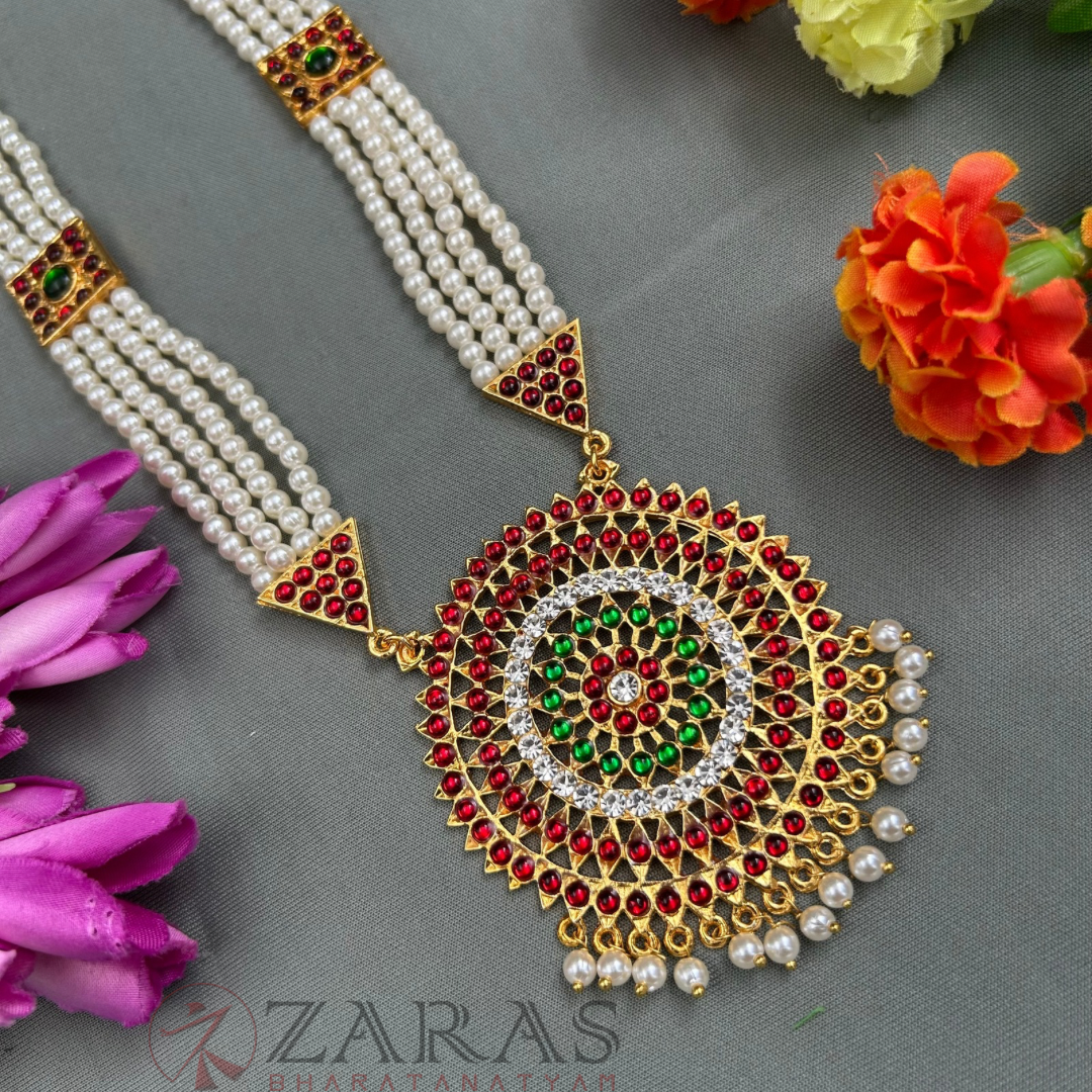Bharatanatyam Dance Jewellery - 4L Box Beads Round RG Kemp Maalai / Haaram image 2