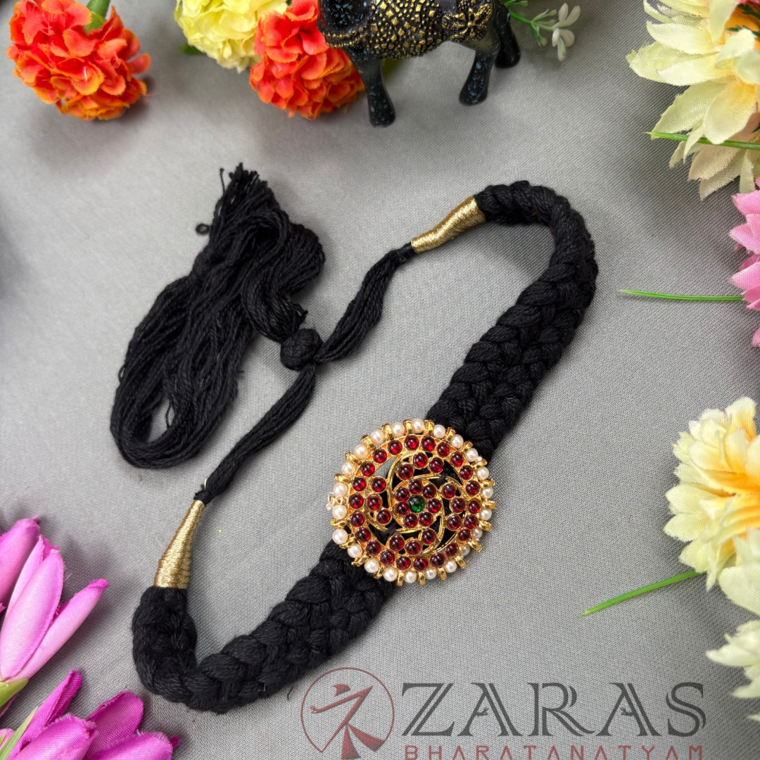 Bharatanatyam Dance Jewellery Necklace - Round RG Kemp Black Thread Type image 0