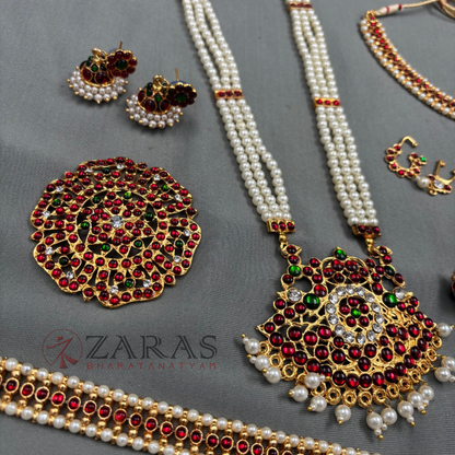Bharatanatyam Dance Jewellery - Lettika Full Set RG Kemp Le FL image 5